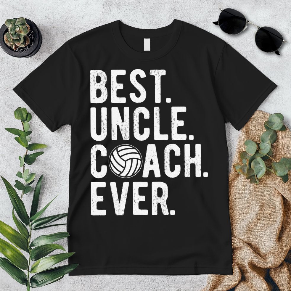 Volleyball Best Uncle Coach Ever Dad Daddy Father's Day Premium T-Shirt