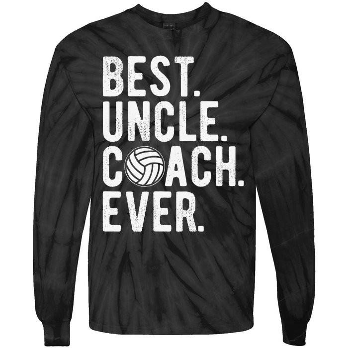 Volleyball Best Uncle Coach Ever Dad Daddy Father's Day Tie-Dye Long Sleeve Shirt