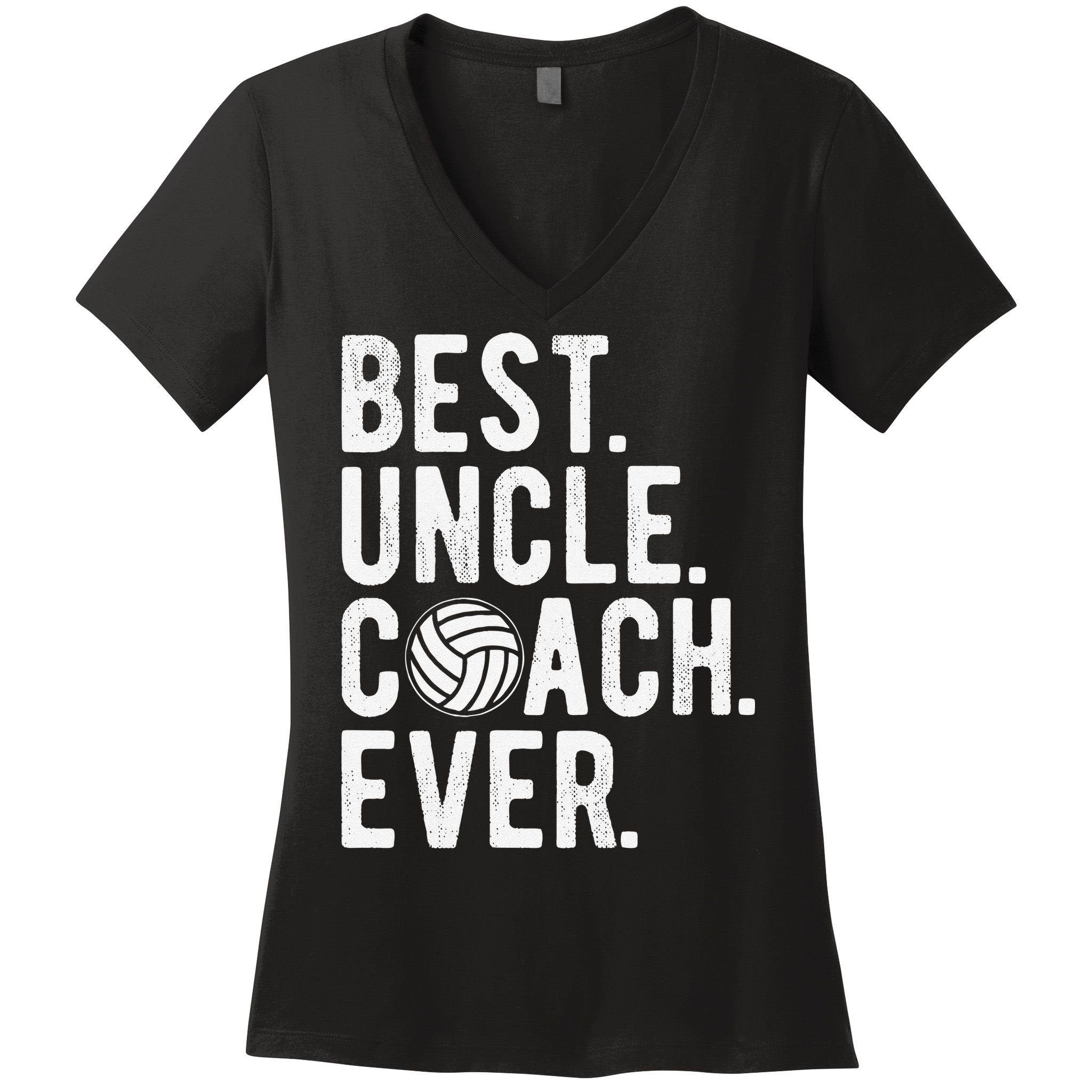 Volleyball Best Uncle Coach Ever Dad Daddy Father's Day Women's V-Neck T-Shirt