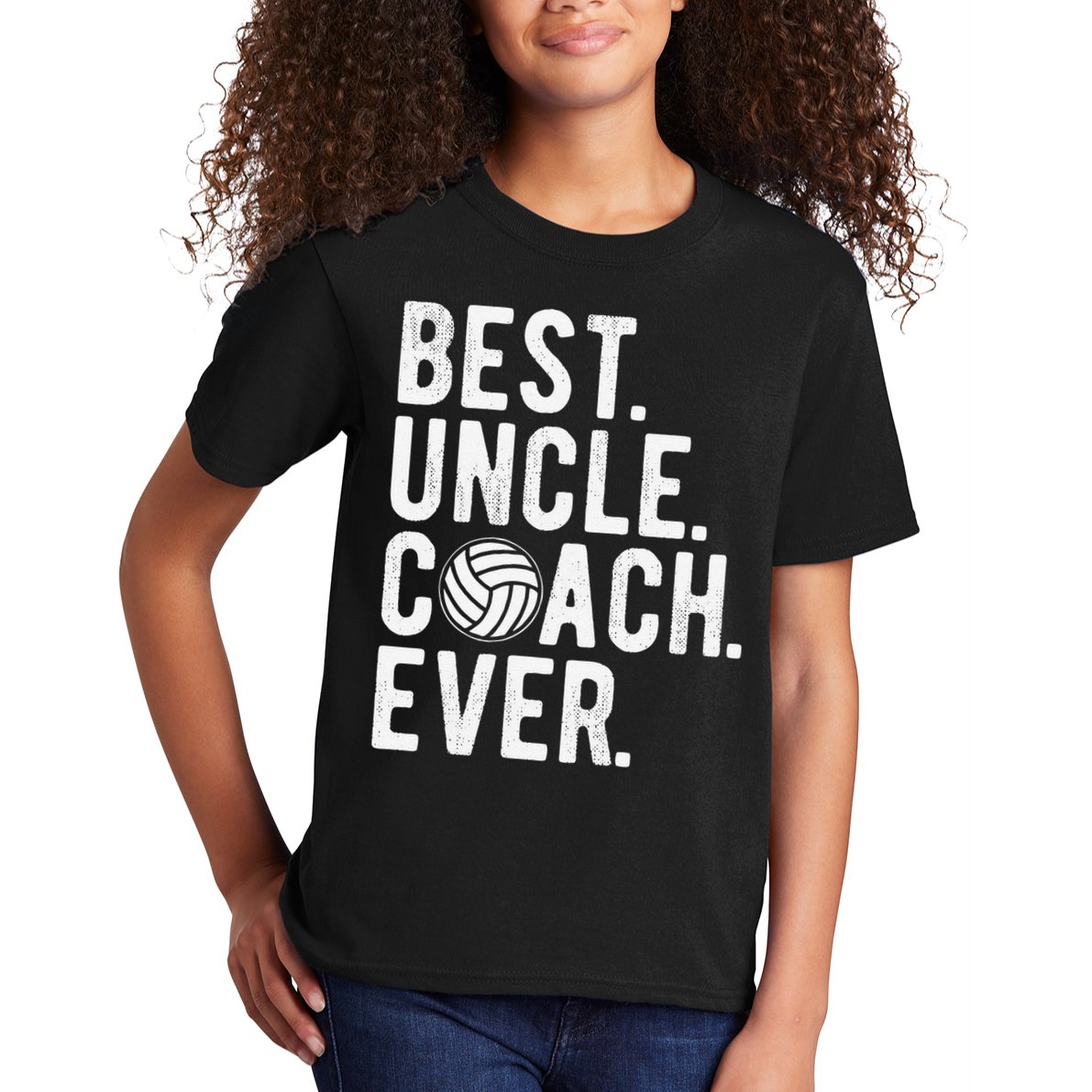 Volleyball Best Uncle Coach Ever Dad Daddy Father's Day Kids T-Shirt