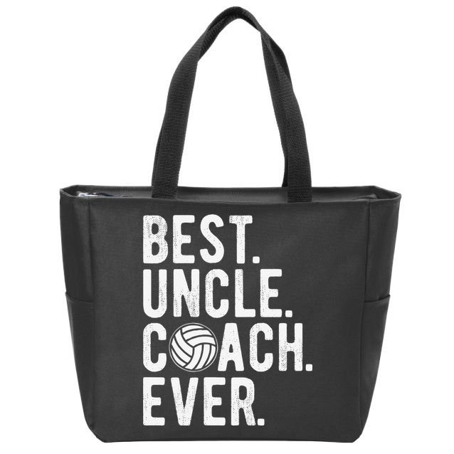 Volleyball Best Uncle Coach Ever Dad Daddy Father's Day Zip Tote Bag