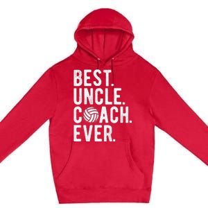 Volleyball Best Uncle Coach Ever Dad Daddy Father's Day Premium Pullover Hoodie