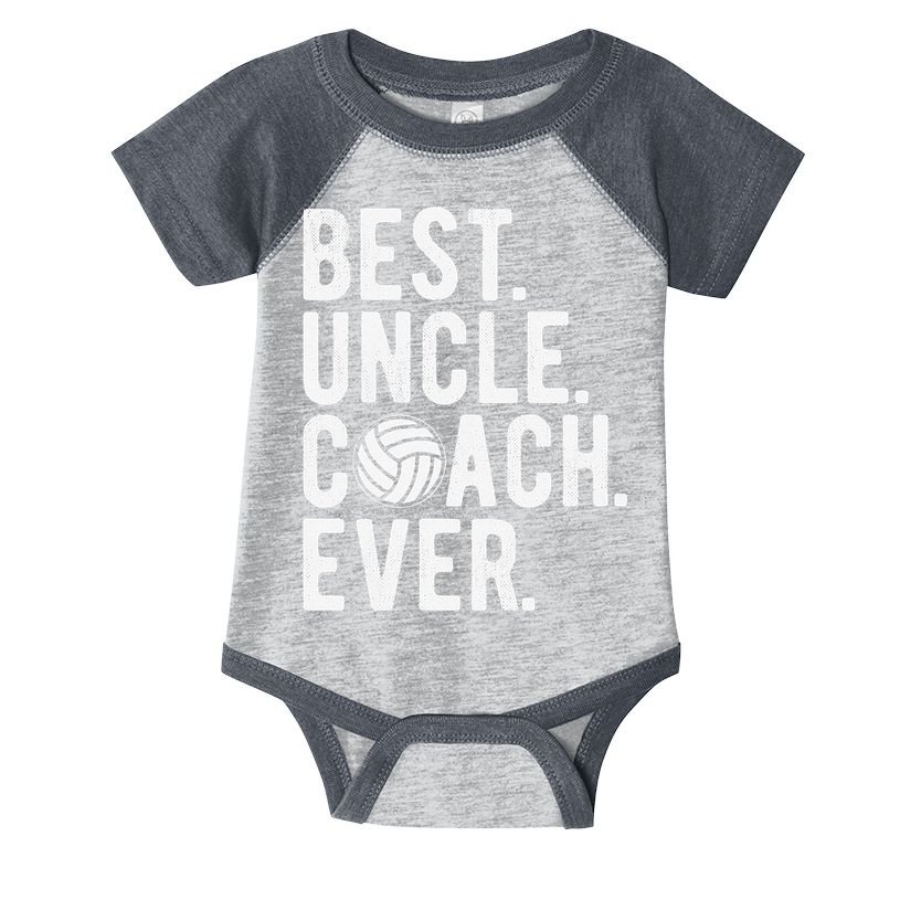 Volleyball Best Uncle Coach Ever Dad Daddy Father's Day Infant Baby Jersey Bodysuit