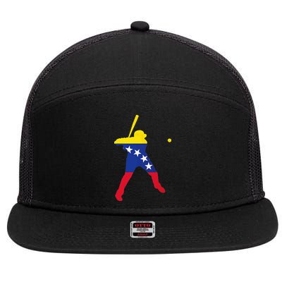 Venezuela Baseball 7 Panel Mesh Trucker Snapback Hat