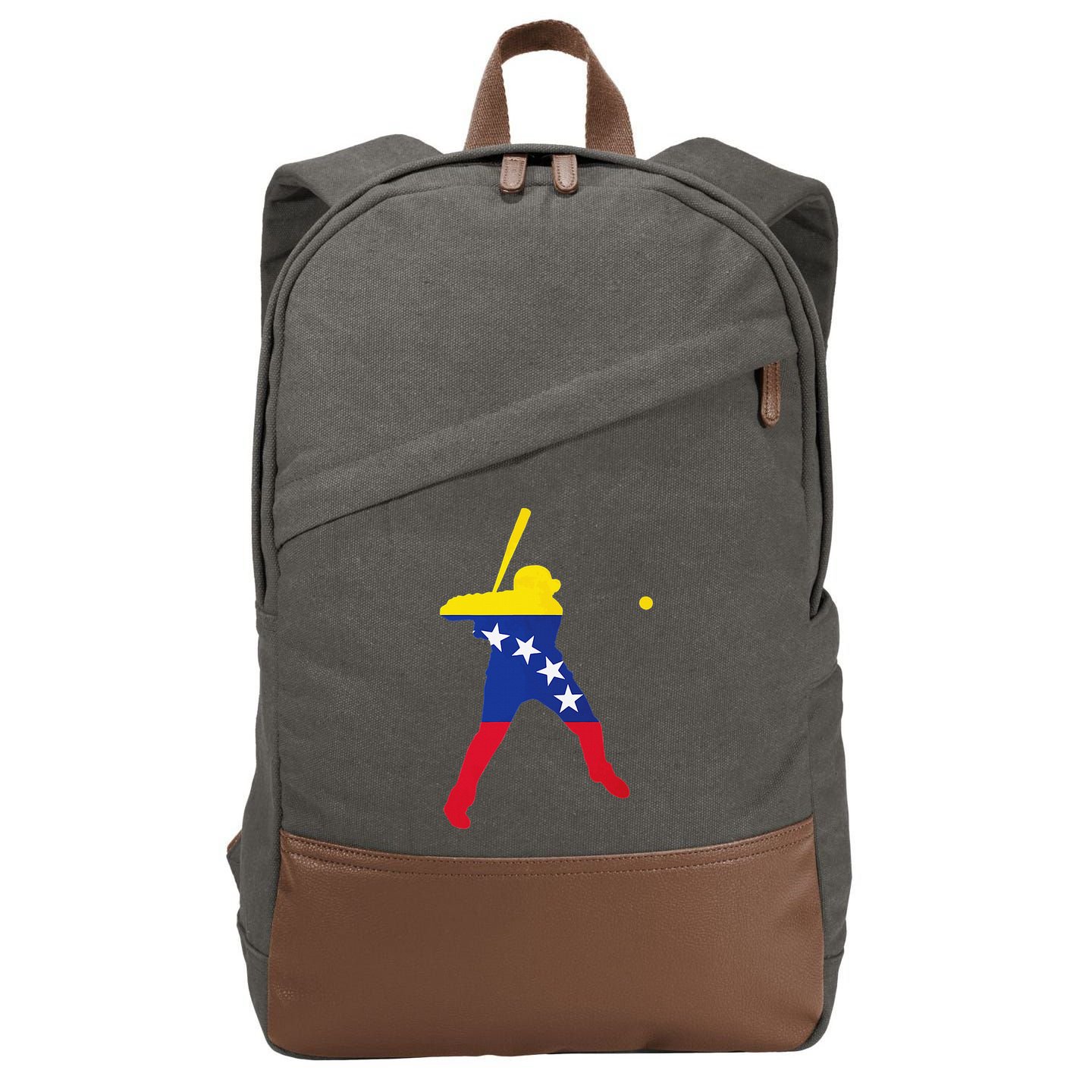 Venezuela Baseball Cotton Canvas Backpack