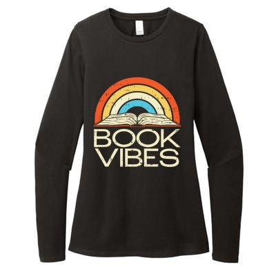 Vintage Book Vibes Retro Book Lovers Cute Gift Womens CVC Long Sleeve Shirt