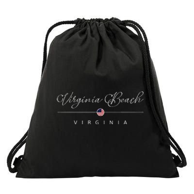 Virginia Beach Virginia Va On Virginia Beach Drawstring Bag