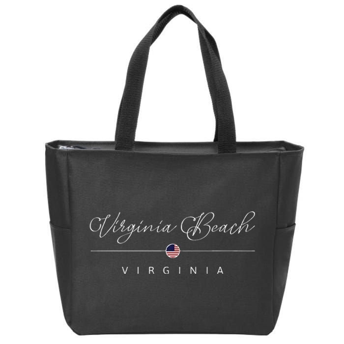 Virginia Beach Virginia Va On Virginia Beach Zip Tote Bag