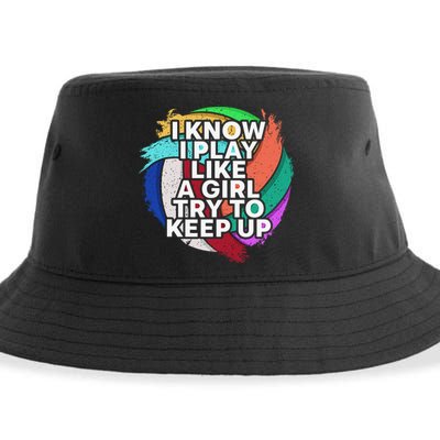 Volleyball Beach Volleyball Player Gift Sustainable Bucket Hat