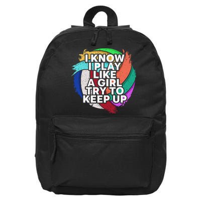Volleyball Beach Volleyball Player Gift 16 in Basic Backpack