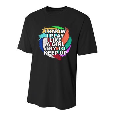 Volleyball Beach Volleyball Player Gift Youth Performance Sprint T-Shirt