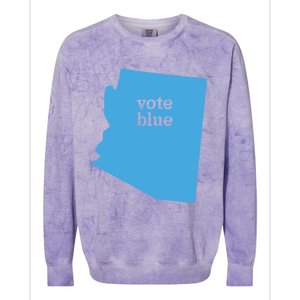 Vote Blue Voting Democratic Arizona Cute Gift Colorblast Crewneck Sweatshirt