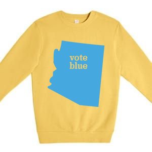 Vote Blue Voting Democratic Arizona Cute Gift Premium Crewneck Sweatshirt