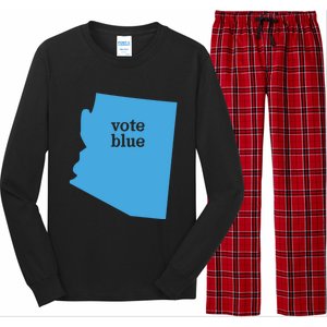 Vote Blue Voting Democratic Arizona Cute Gift Long Sleeve Pajama Set