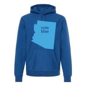 Vote Blue Voting Democratic Arizona Cute Gift Premium Hoodie