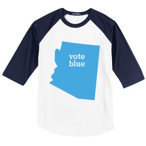 Vote Blue Voting Democratic Arizona Cute Gift Baseball Sleeve Shirt