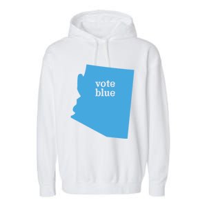 Vote Blue Voting Democratic Arizona Cute Gift Garment-Dyed Fleece Hoodie