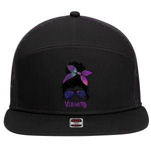 Virgo Birthday Virgo Zodiac Constellation Great Gift 7 Panel Mesh Trucker Snapback Hat