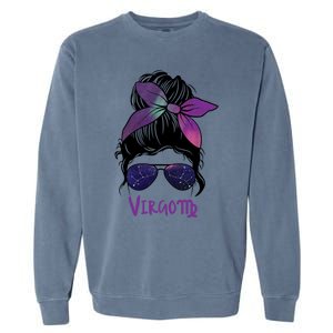 Virgo Birthday Virgo Zodiac Constellation Great Gift Garment-Dyed Sweatshirt