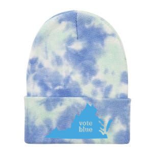 Vote Blue Voting Democratic Virginia Meaningful Gift Tie Dye 12in Knit Beanie