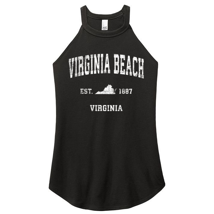 Virginia Beach Virginia Va Vintage Sports Women's Perfect Tri Rocker Tank