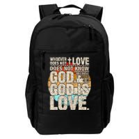 Vintage Bible Verse 1 John 4 8 God Is Love Daily Commute Backpack