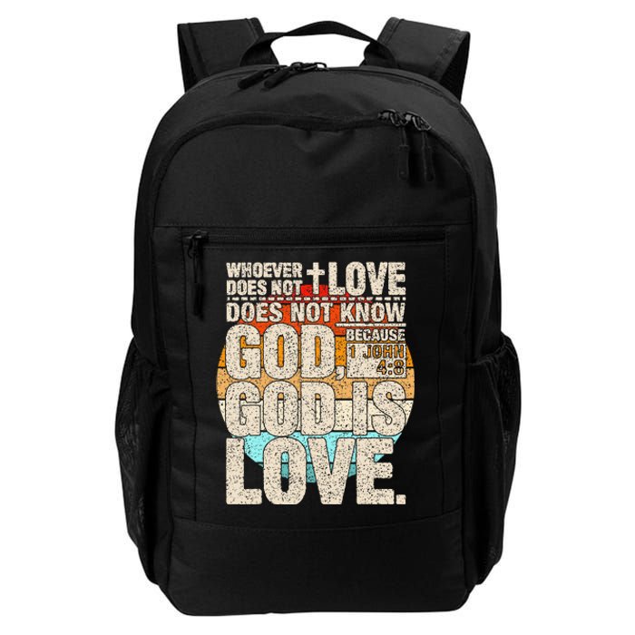 Vintage Bible Verse 1 John 4 8 God Is Love Daily Commute Backpack