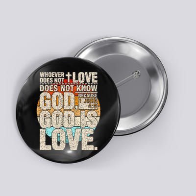 Vintage Bible Verse 1 John 4 8 God Is Love Button