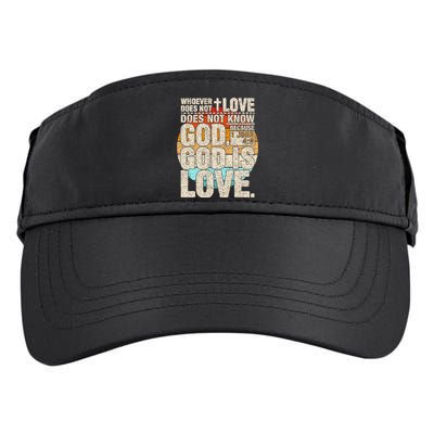 Vintage Bible Verse 1 John 4 8 God Is Love Adult Drive Performance Visor