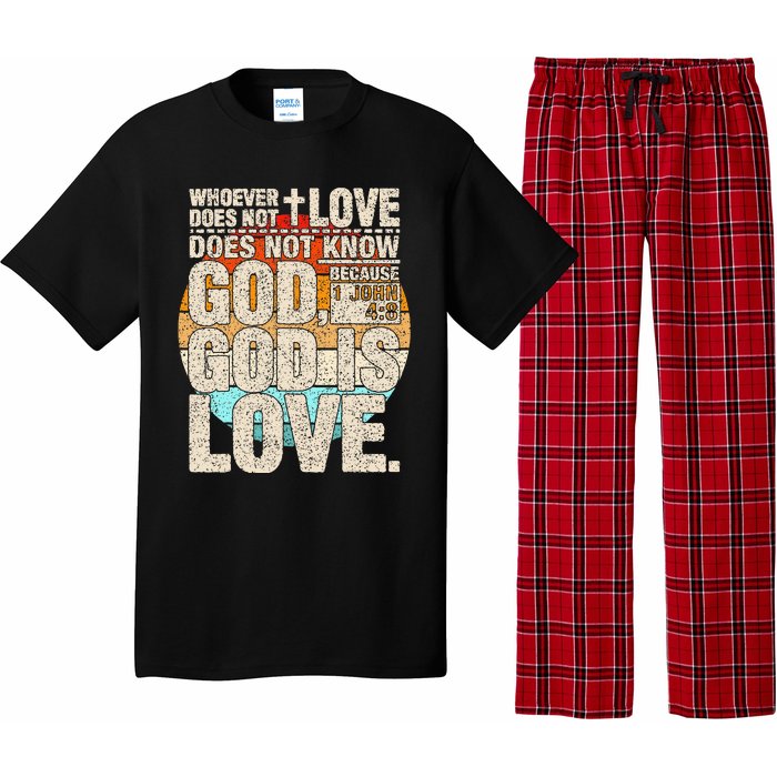 Vintage Bible Verse 1 John 4 8 God Is Love Pajama Set