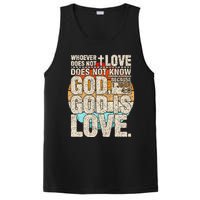 Vintage Bible Verse 1 John 4 8 God Is Love PosiCharge Competitor Tank