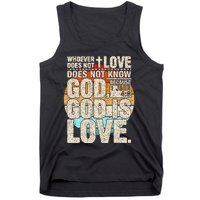 Vintage Bible Verse 1 John 4 8 God Is Love Tank Top