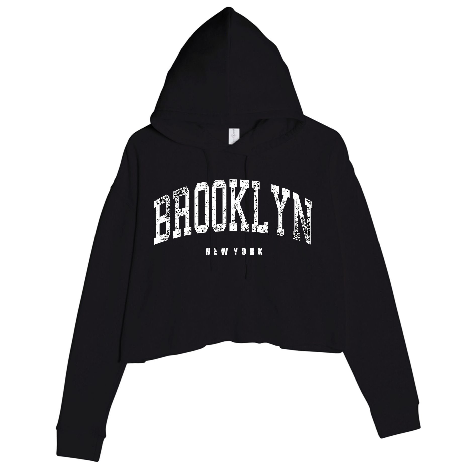 Vintage Brooklyn Crop Fleece Hoodie