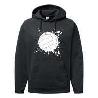 Volleyball Beach Volleyball Player Gift Performance Fleece Hoodie