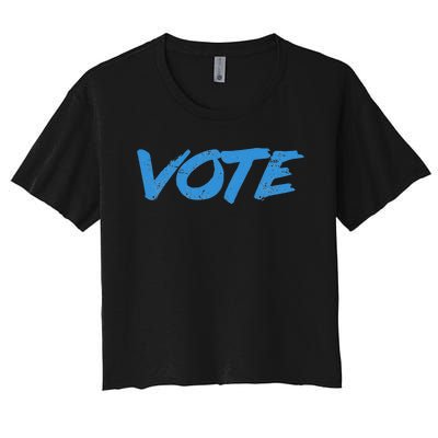 Vote Blue Women's Crop Top Tee