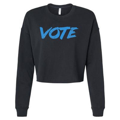 Vote Blue Cropped Pullover Crew