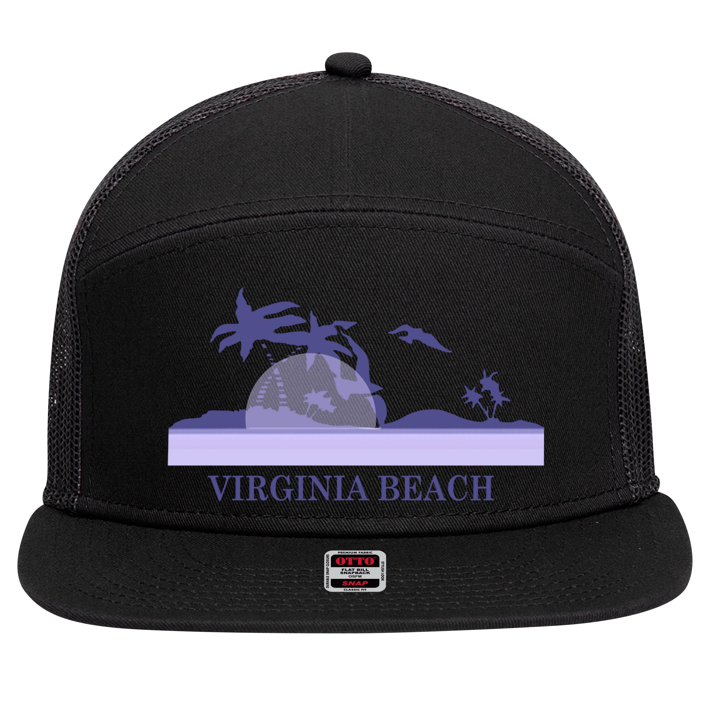 Virginia Beach 7 Panel Mesh Trucker Snapback Hat