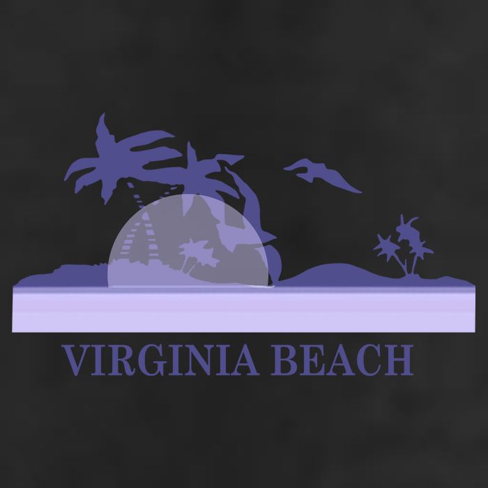 Virginia Beach 7 Panel Mesh Trucker Snapback Hat