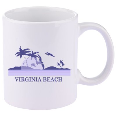 Virginia Beach 11oz C Handle Ceramic Mug