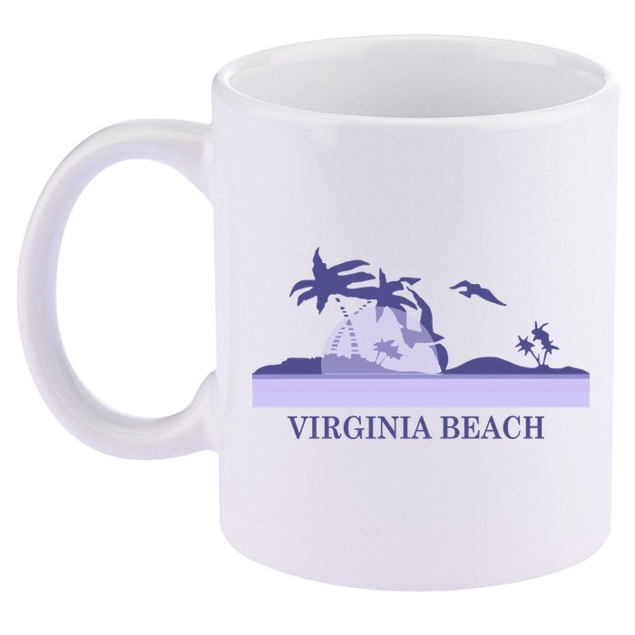 Virginia Beach 11oz C Handle Ceramic Mug