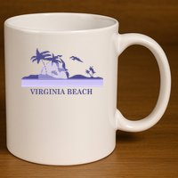 Virginia Beach 11oz C Handle Ceramic Mug