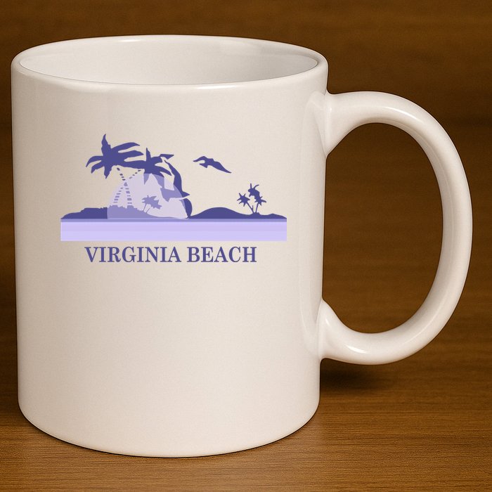 Virginia Beach 11oz C Handle Ceramic Mug