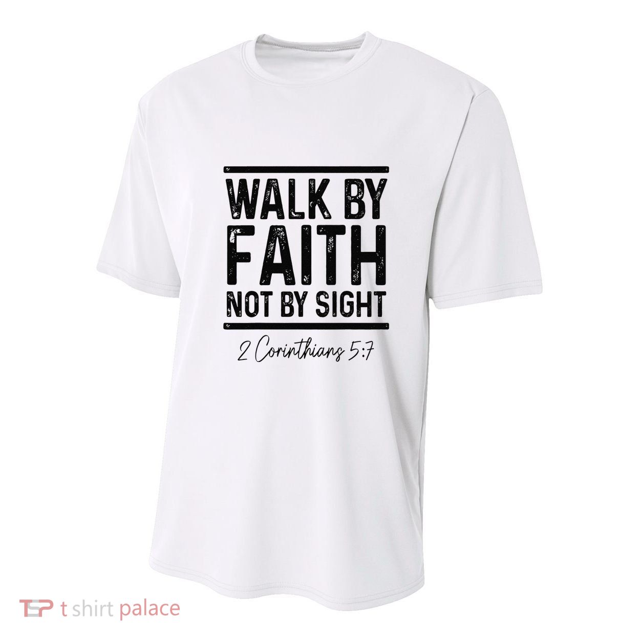 Vintage Bible Verse Walk Faith Not By Sight Christian Youth Performance Sprint T-Shirt