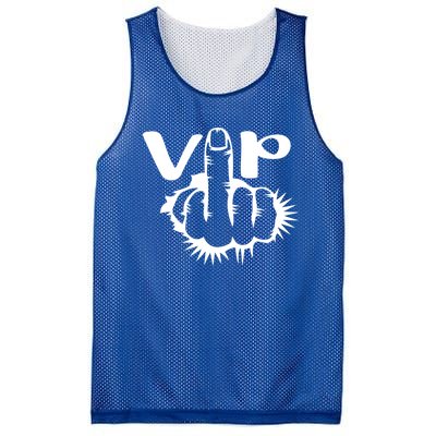 Vip Bitch V I P Middle Finger Offensive Swear Word Cuss Meaningful Gift Mesh Reversible Basketball Jersey Tank