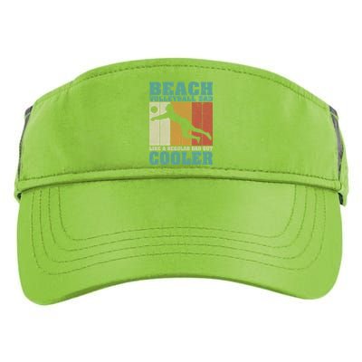 Vintage Beach Volleyball Dad Like A Regular Dad Fathers Day Gift Adult Drive Performance Visor