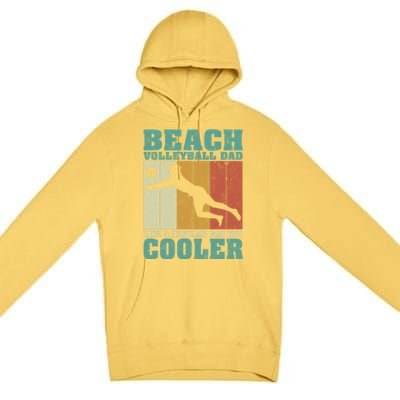 Vintage Beach Volleyball Dad Like A Regular Dad Fathers Day Gift Premium Pullover Hoodie