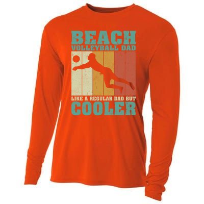 Vintage Beach Volleyball Dad Like A Regular Dad Fathers Day Gift Cooling Performance Long Sleeve Crew