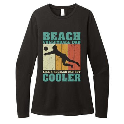 Vintage Beach Volleyball Dad Like A Regular Dad Fathers Day Gift Womens CVC Long Sleeve Shirt