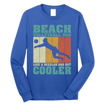 Vintage Beach Volleyball Dad Like A Regular Dad Fathers Day Gift Long Sleeve Shirt