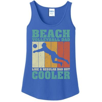 Vintage Beach Volleyball Dad Like A Regular Dad Fathers Day Gift Ladies Essential Tank